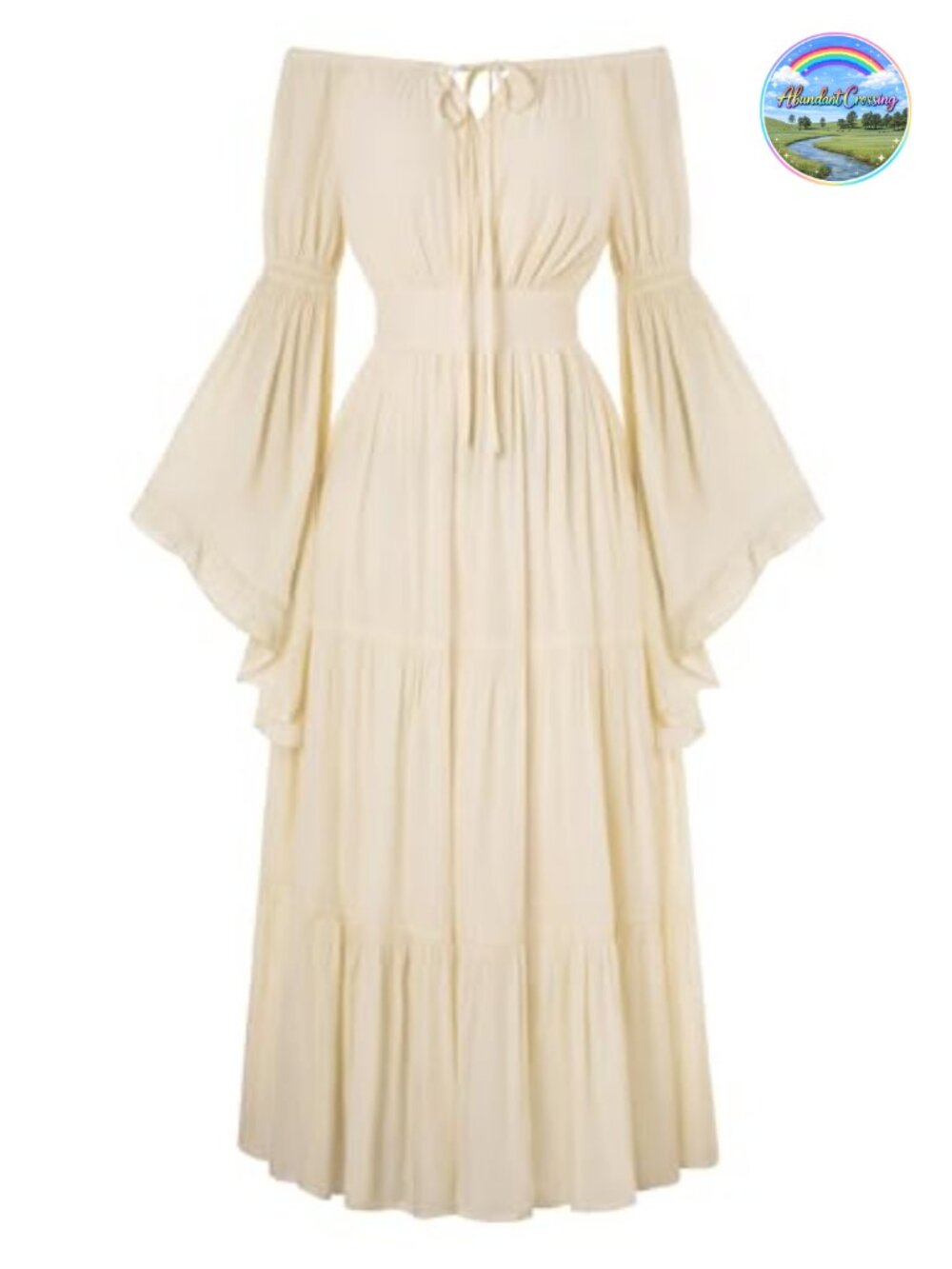 Renaissance Dress Long Sleeve Off Shoulder Maxi A-Line Costume